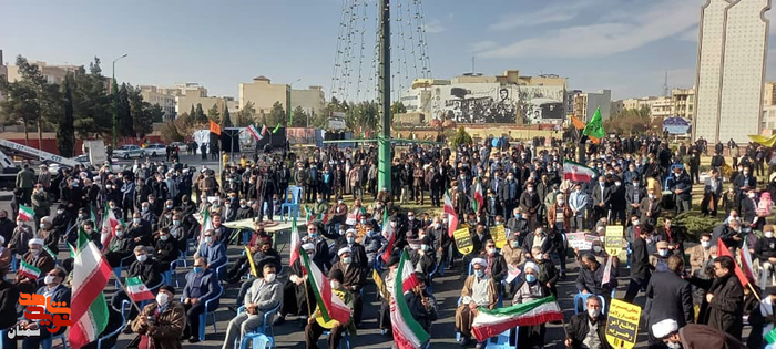 اجتماع بزرگ اقشار مختلف مردم به مناسبت یوم‌الله ۹ دی - نهم دی‌ماه ۱۴۰۰ میدان شهید مطهری سمنان