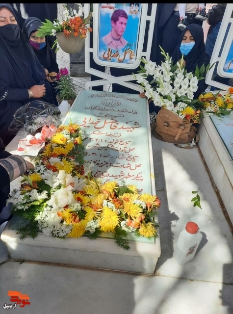 گزارش تصویری | خانواده شهید اردبیلی پس از گذشت30 سال مزار شهیدشان را زیارت کردند