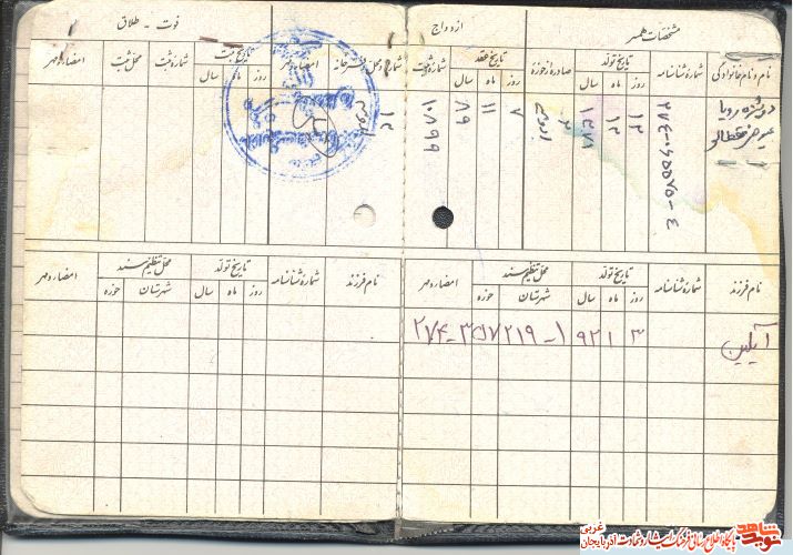 اسناد/مدارک شهید «سعید شبان»