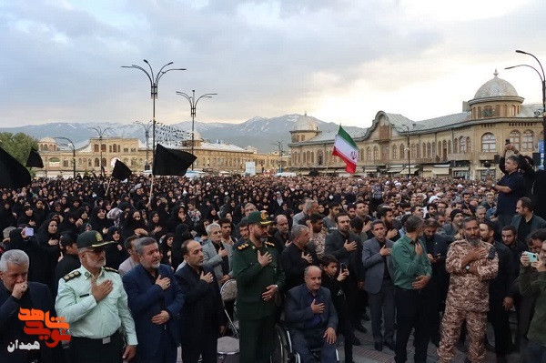 گزارش تصویری|اجتماع مردم همدان به مناسبت شهادت آیت الله رئیسی