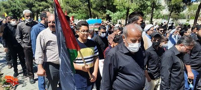 حضور گسترده سمنانی‌ها در راهپیمایی یوم‌الله قدس- بیست و پنجم فروردین‌ماه ۱۴۰۲