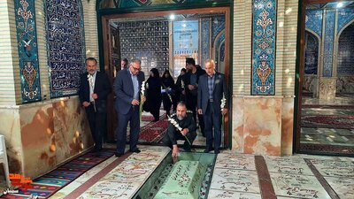 ادای احترام به مقام شامخ شهدای تیپ فاطمیون- بیست و چهارم اردیبهشت ۱۴۰۳ امامزاده یحیی(ع) شهرستان سمنان