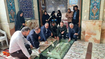 ادای احترام به مقام شامخ شهدای تیپ فاطمیون- بیست و چهارم اردیبهشت ۱۴۰۳ امامزاده یحیی(ع) شهرستان سمنان